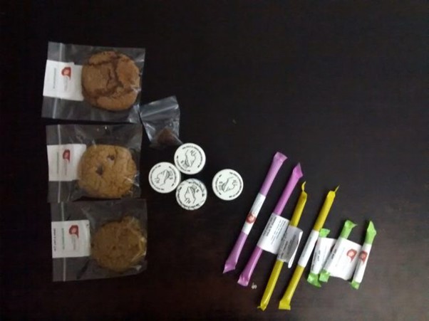 Cannabis edibles from the Wake N' Bakery included cookies, drinks, and candy (pictured cannabis gummies were not reviewed). 